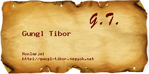 Gungl Tibor névjegykártya