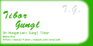 tibor gungl business card